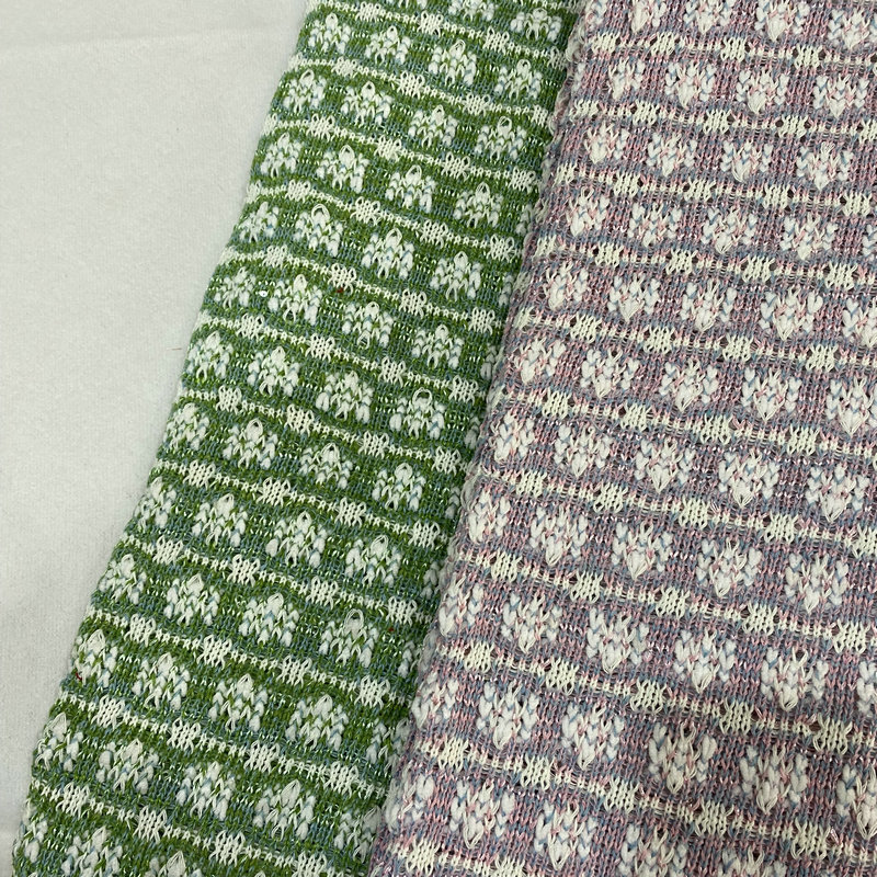 2022毛线布粗针毛线提花布 层次分明毛织提花针织面料