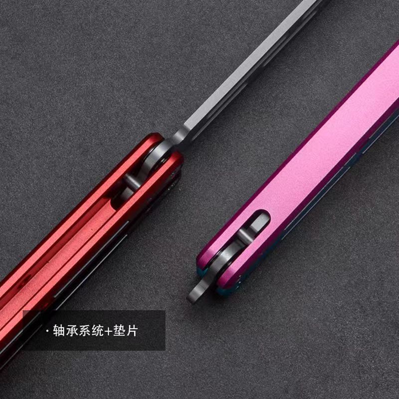 ✅亚马逊蝴蝶刀折叠刀具玩耍刀6系铝柄耍酷未开刃甩手练习刀玩具