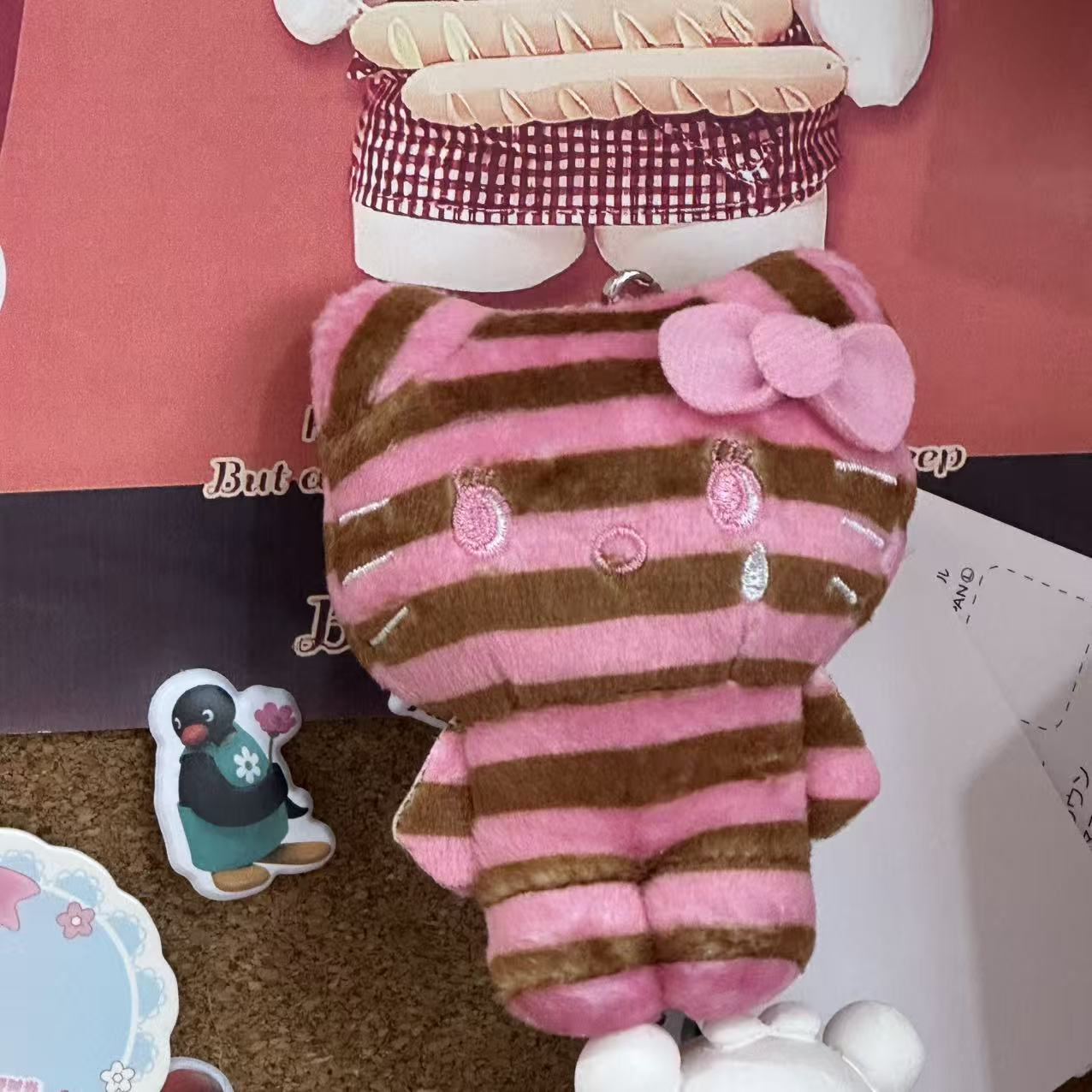 Amor hellokitty muñeca colgante llavero colgante bolsas de regalo bolsas de peluche lindo muñeca colgante lindo