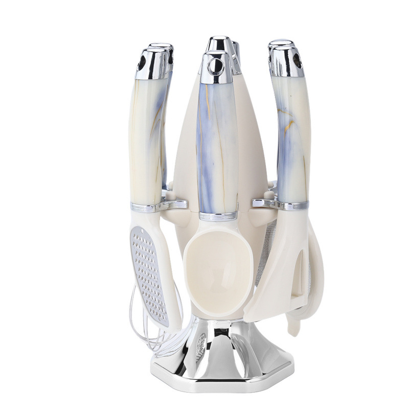 Cocinas multifuncionales cocinas de cocina set de siete piezas cuchillo de cocina casero huevo batidor raspador set stock al por mayor