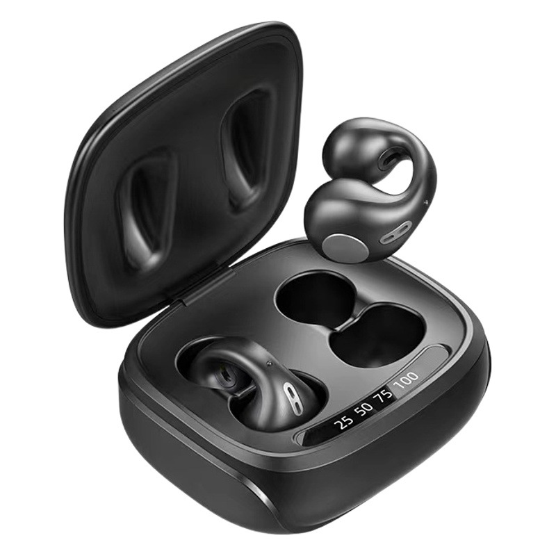 Nuevo clip de la oreja deportes auricular Bluetooth JX80 tecnología negro conducción de gas no duele el oído TWS auriculares inalámbricos