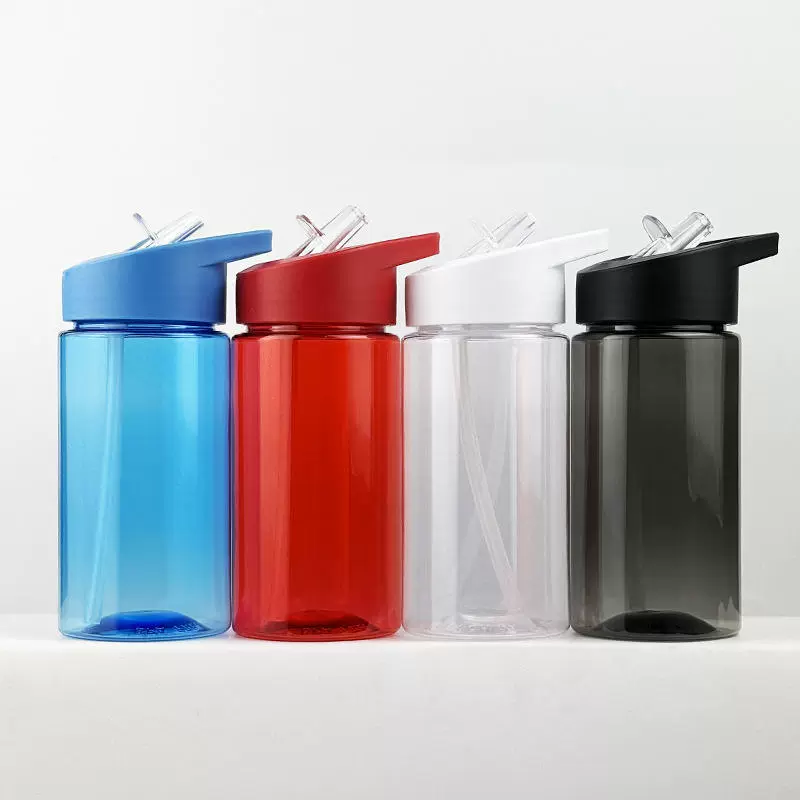 В наличии! 350 мл пластиковая спортивная бутылка для воды с трубочкой, материал PS, готовая прозрачная кружка, экологически чистая.