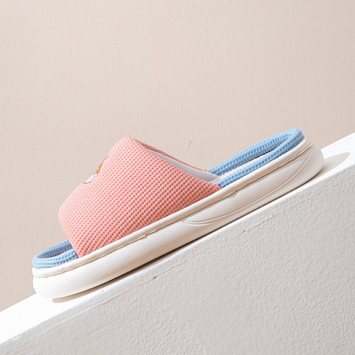  Four Seasons Linen Slippers for Female Couples Indoor Household Shoes Large White Sole Feeling Hemp and Floor Mops Wholesale