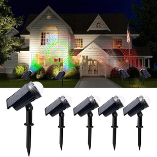 New Outdoor Solar Spotlight Lawn Projection Water Drop Lamp Projection Wall Lamp Road Courtyard Garden Tree Lighting Lamp
