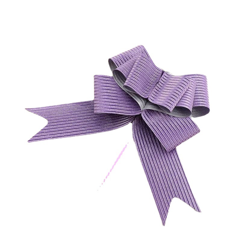 Comercio exterior transfronterizo 50 arco de impresión brillo flor tirada a mano regalo de Navidad embalaje de flores flash diamante tire flor cinta