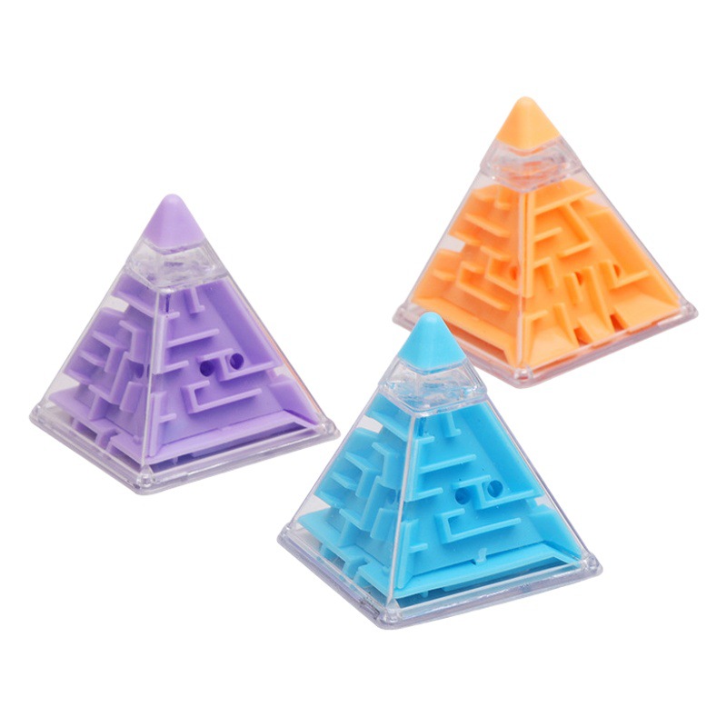 Pirámide de bolas 3D, laberinto inteligente para niños y antiestrés