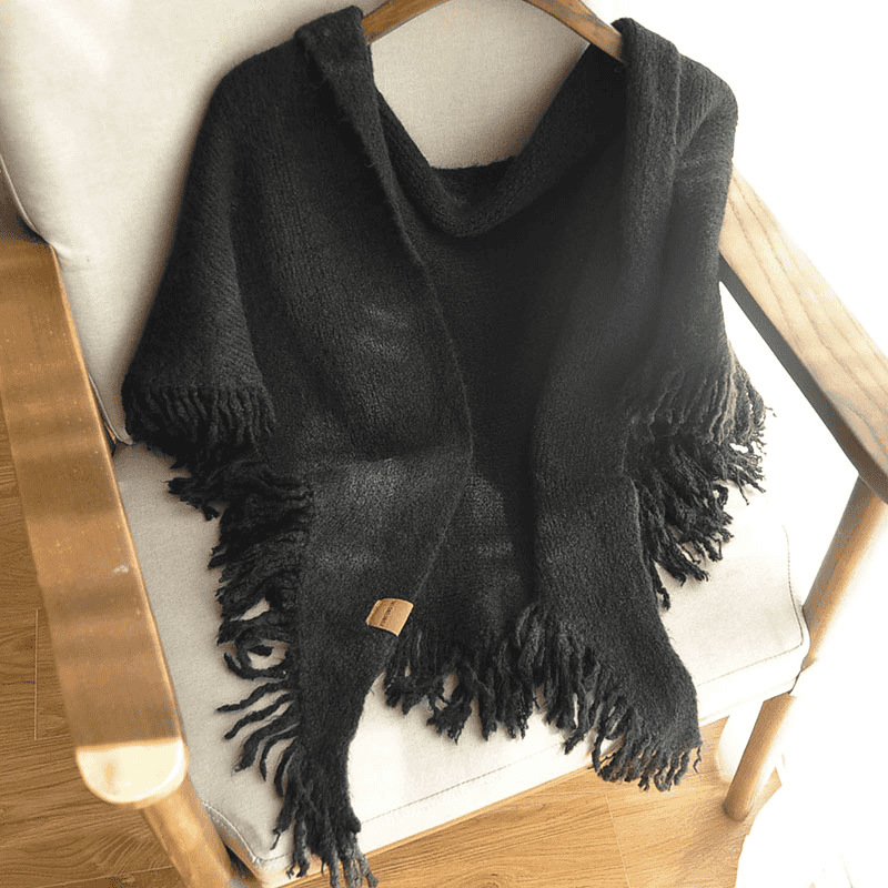 Dune vagabundo sensación de lana mezclada toalla de triángulo bordilla temperamento universal mantle bufandas de cuello coreano inns