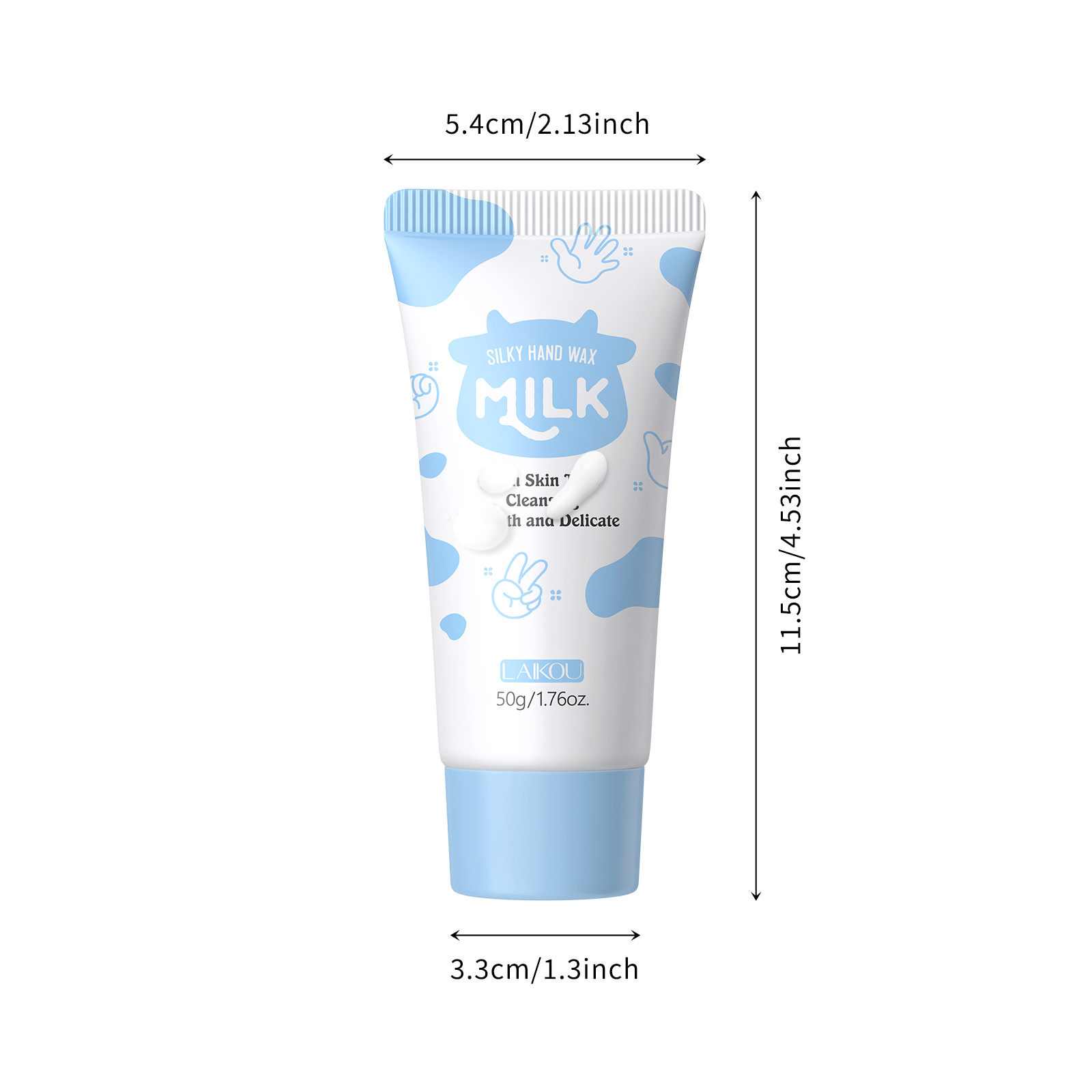 Cross-border LAIKOU Milk Smooth Hand Wax 50g Hydrating and Moisturizing Exfoliating Hand Care Manufacturer in stock Specification drawing