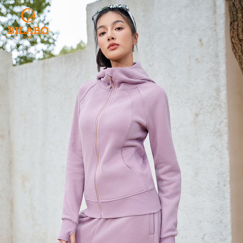 Zhejiang Xichen F645 Autumn and Winter New Style Hoodie with Gold Zipper, Same Style as Lu Jia'S, Half-Zip Sports Casual Hoodie