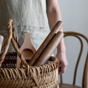 Solid Wood Rolling Pin, Paint-Free and Wax-Free Chicken Wing Wood Rolling Pin, Dumpling Skin Pressing Pin, Wooden Kitchen Baking Tool