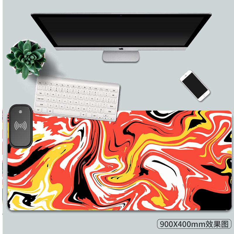 Transfronteriza al por mayor de fábrica nuevo patrón abstracto serie de carga inalámbrica mouse pad color mágico luminoso RGB mouse pad