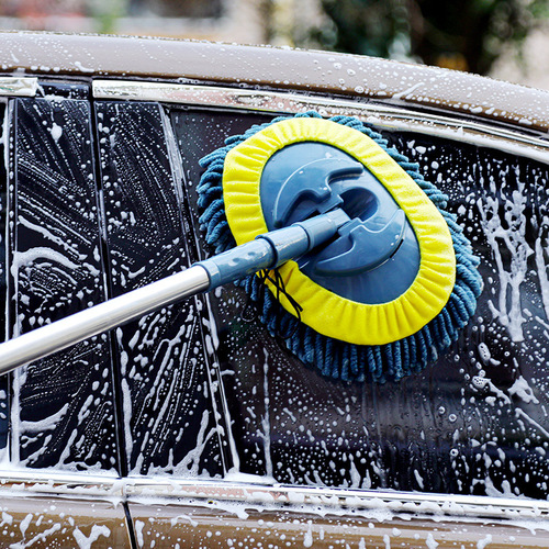洗车拖把洗车刷SUV车雪尼尔洗车拖把伸缩长杆柔软不伤漆洗车工洪