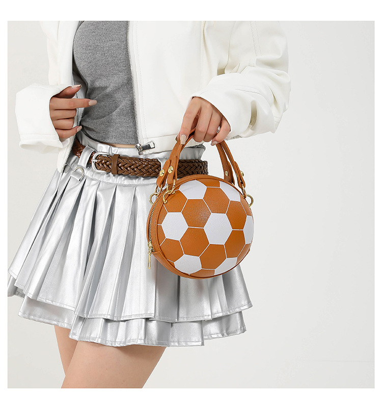 Cross-border bags, women's Instagram personalized basketball bags, new versatile single-shoulder crossbody bags, Korean-style small round bags for women undefined