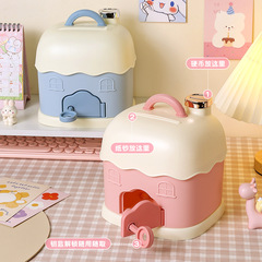 2025 子供のかわいい高価値漫画キャビンプラスチック貯金箱新年ギフト貯金箱プラスチック缶