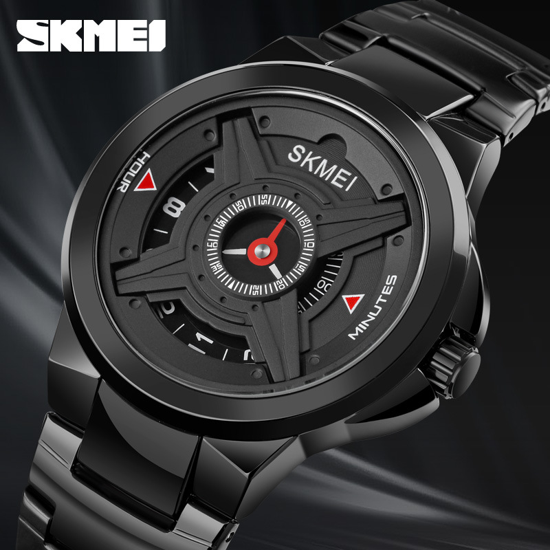 Skme hombres concepto cuarzo reloj giradiscos estudiante creativo deportes personalidad diez mil reloj hombres 1699