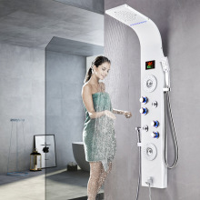 淋浴屏淋浴花洒全套装恒温沐浴器铜卫浴白色洗澡淋雨卫生间浴室晒