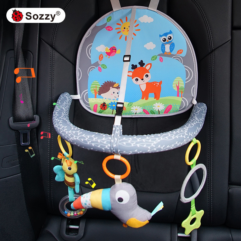 Sozzy tornos para bebés colgando juguetes colgantes de calma juguetes colgantes de automóviles juguetes colgantes de asiento de seguridad