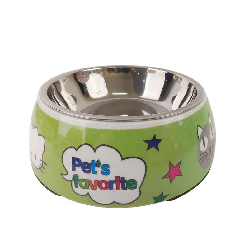 검정색과 흰색 고양이 녹색