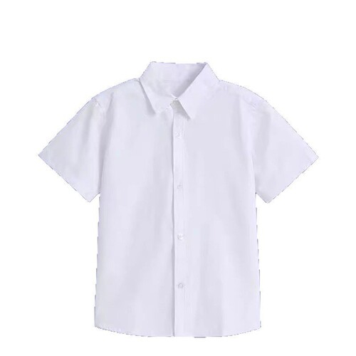 Children's white shirt long sleeve boys' shirt girls' shirt middle and large children short sleeve white shirt primary school uniform performance costume