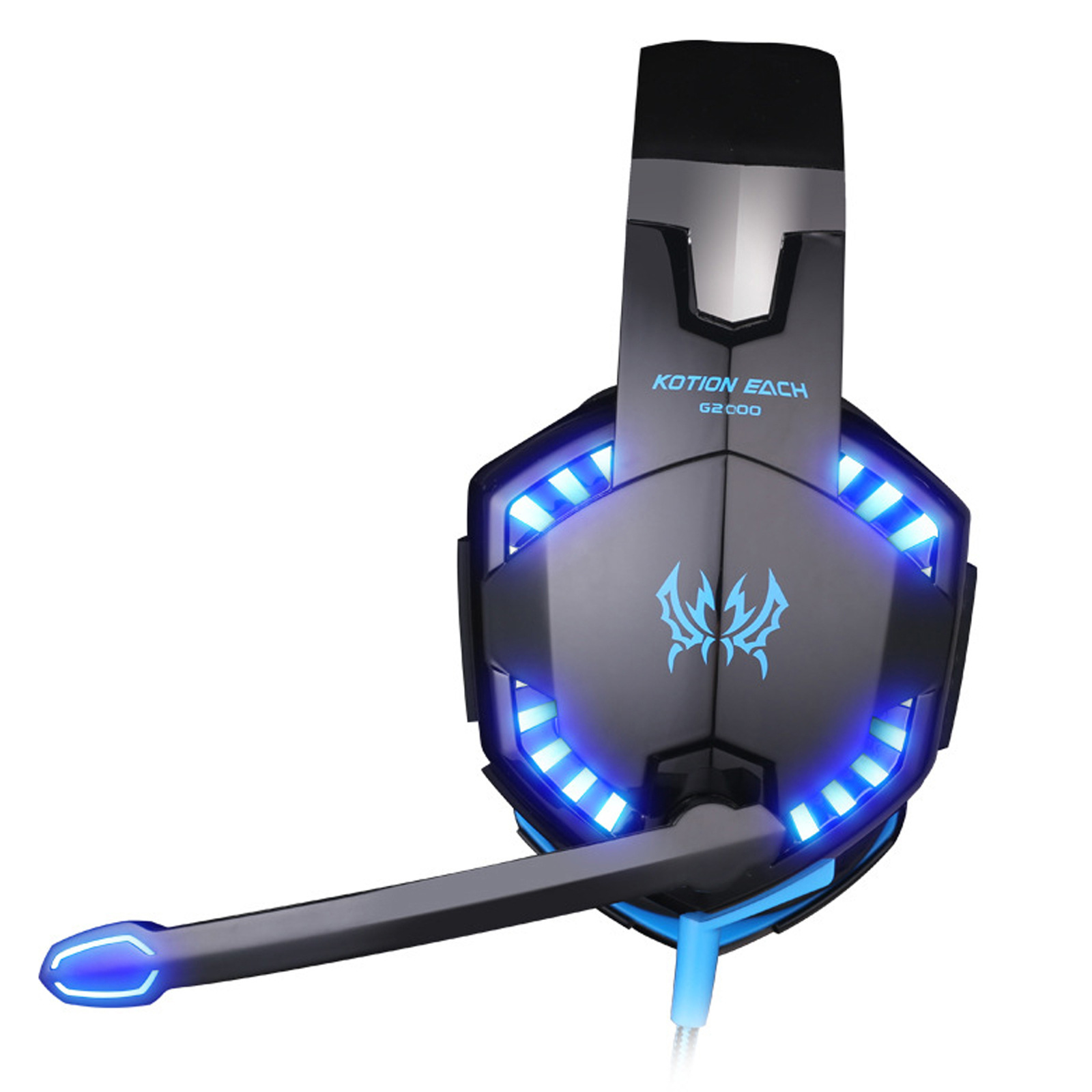 Yinzhuo G2000 illuminated stereo wired computer headset, gaming headset for PS5.