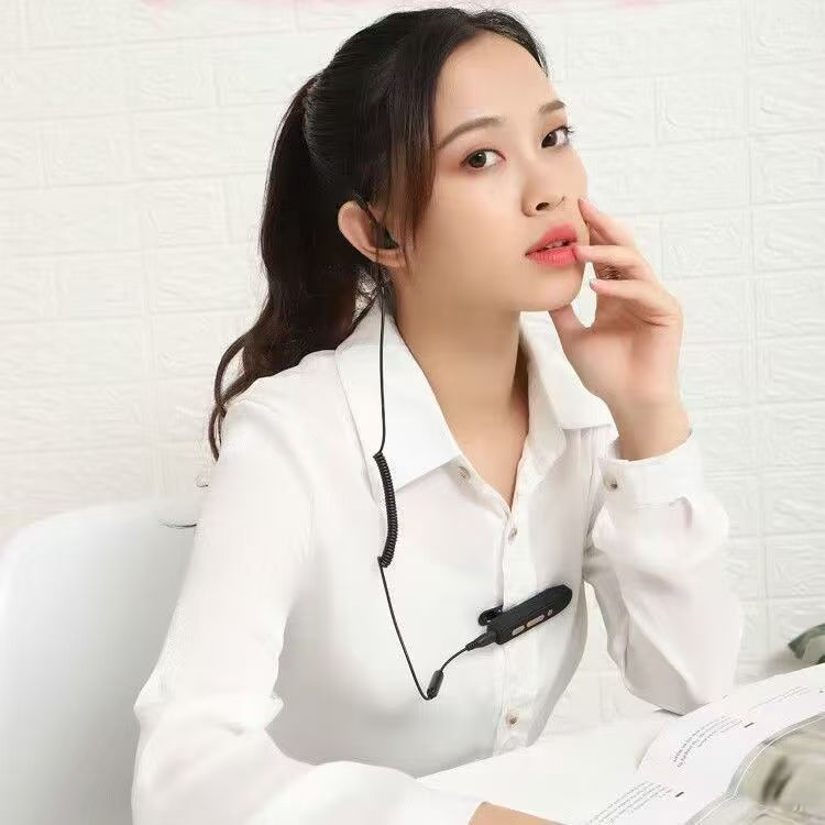 Collar clip auricular montado en la oreja walkie-talkie de alta potencia montado en la oreja Hotel inalámbrico Bluetooth Mini
