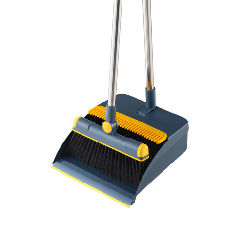 Folding broom set dustpan combination household rotating broom broom sweeping artifact wiper garbage shovel non-stick hair