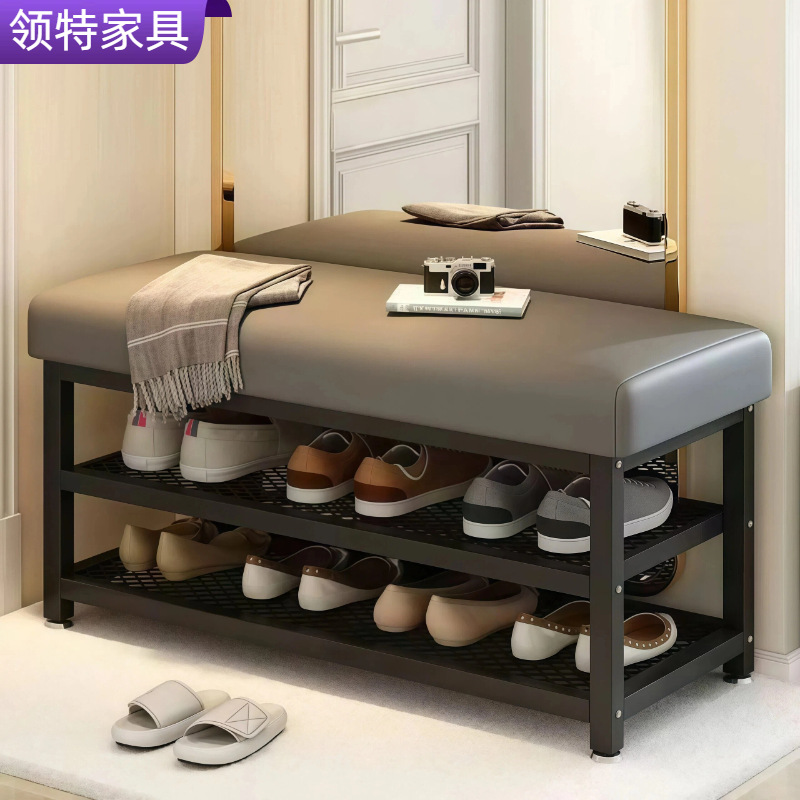 换鞋凳家用门口鞋柜入户门进门凳穿鞋凳可坐带软包坐垫储物换鞋柜