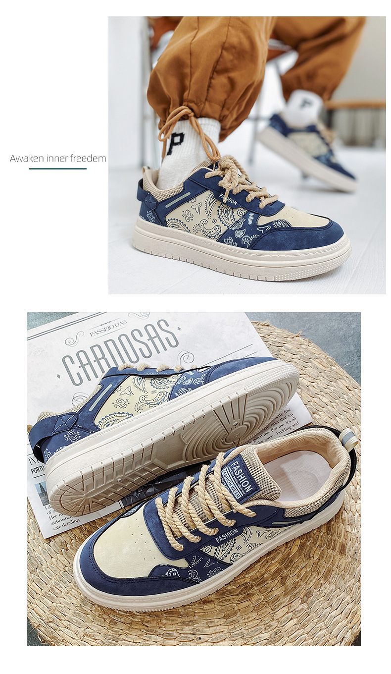 Zapatos de hombre con transmisión en vivo, novedad de 2022, zapatos con flores de anacardo, zapatos de moda para hombre, zapatillas de lona bajas versátiles de moda para otoño_voghion.com