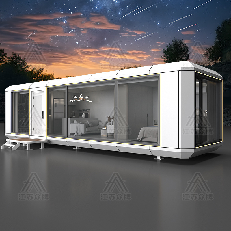 Cabina espacial Habitación móvil Residente B & B Hotel escénico al aire libre Habitación de cielo estrellado Apple Warehouse Red Container Sunshine Room