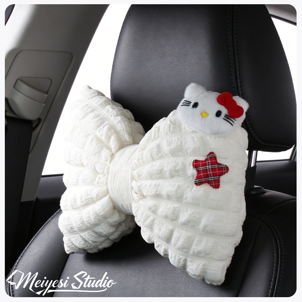 Reposacabezas de automóviles KT almohada de cuello puff asiento de automóvil respirado cómodo reposacabezas de automóviles accesorios interiores de automóviles rojos en línea mujeres
