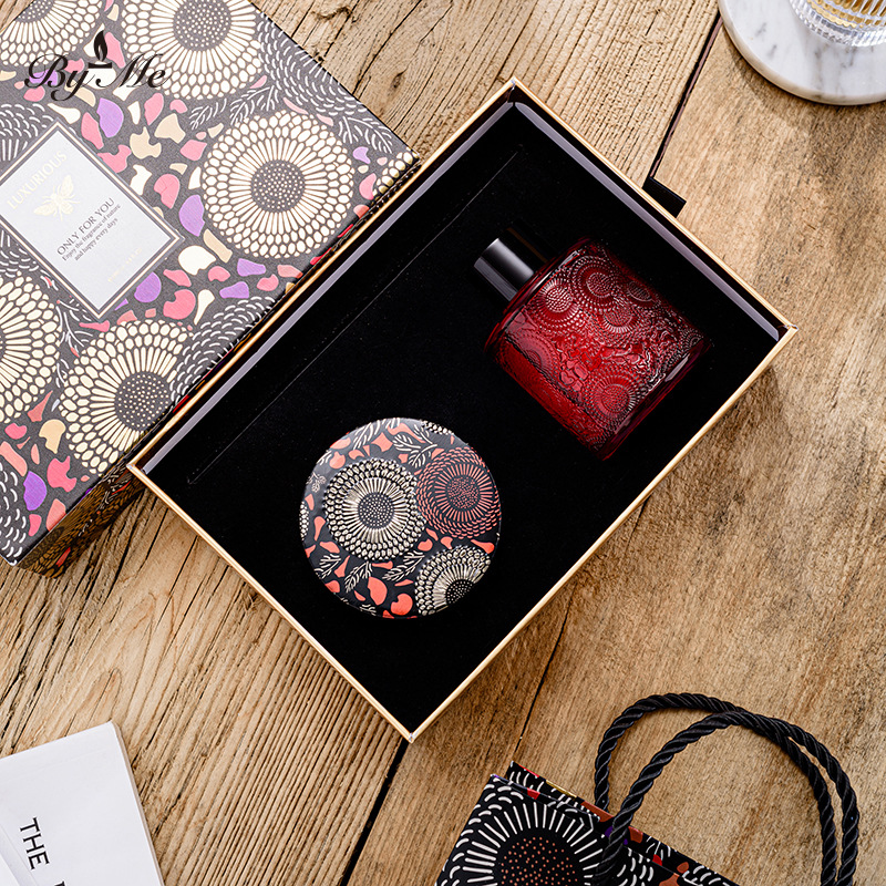 BYME embossed starry sky cup aromatherapy candle gift box fireless fragrance aromatherapy set Women's Day gift