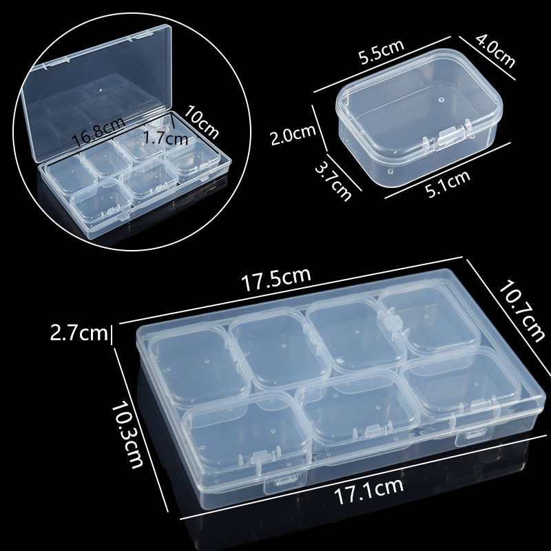 長方形透明ボックスプラスチックボックス電子部品金物製品デジタル部品文創包装漁具収納ボックス|undefined