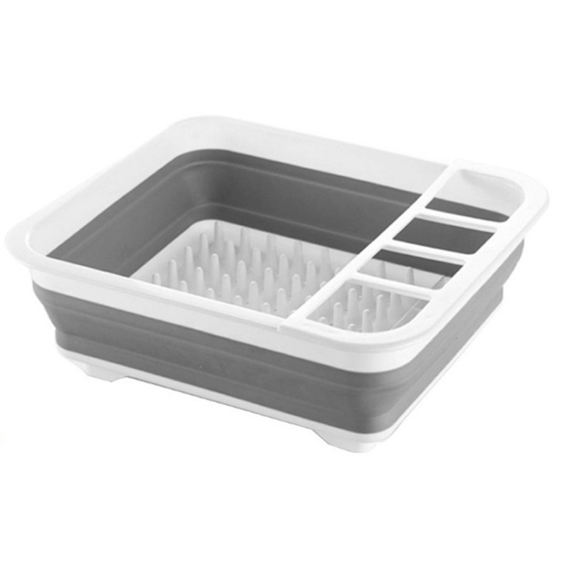 折りたたみボウルラックキッチン格納式排水ラック収納ラック食器排水収納ボックスシンクボウルと箸排水バスケット|undefined