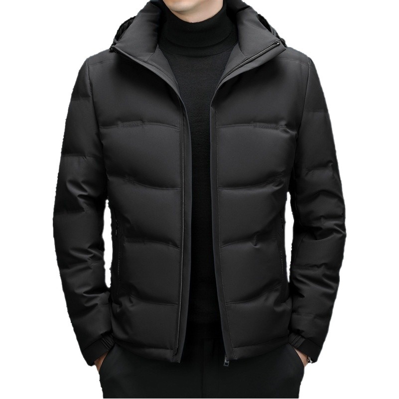 Invierno nuevos hombres engrosada abajo chaqueta de los hombres de mediana edad de los hombres ocasionales sombrero desmontable casual chaqueta de Los Hombres Calientes