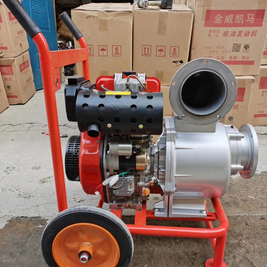 移动式城市排涝抽水泵泥浆污水用6寸柴油自吸泵180立方出水量