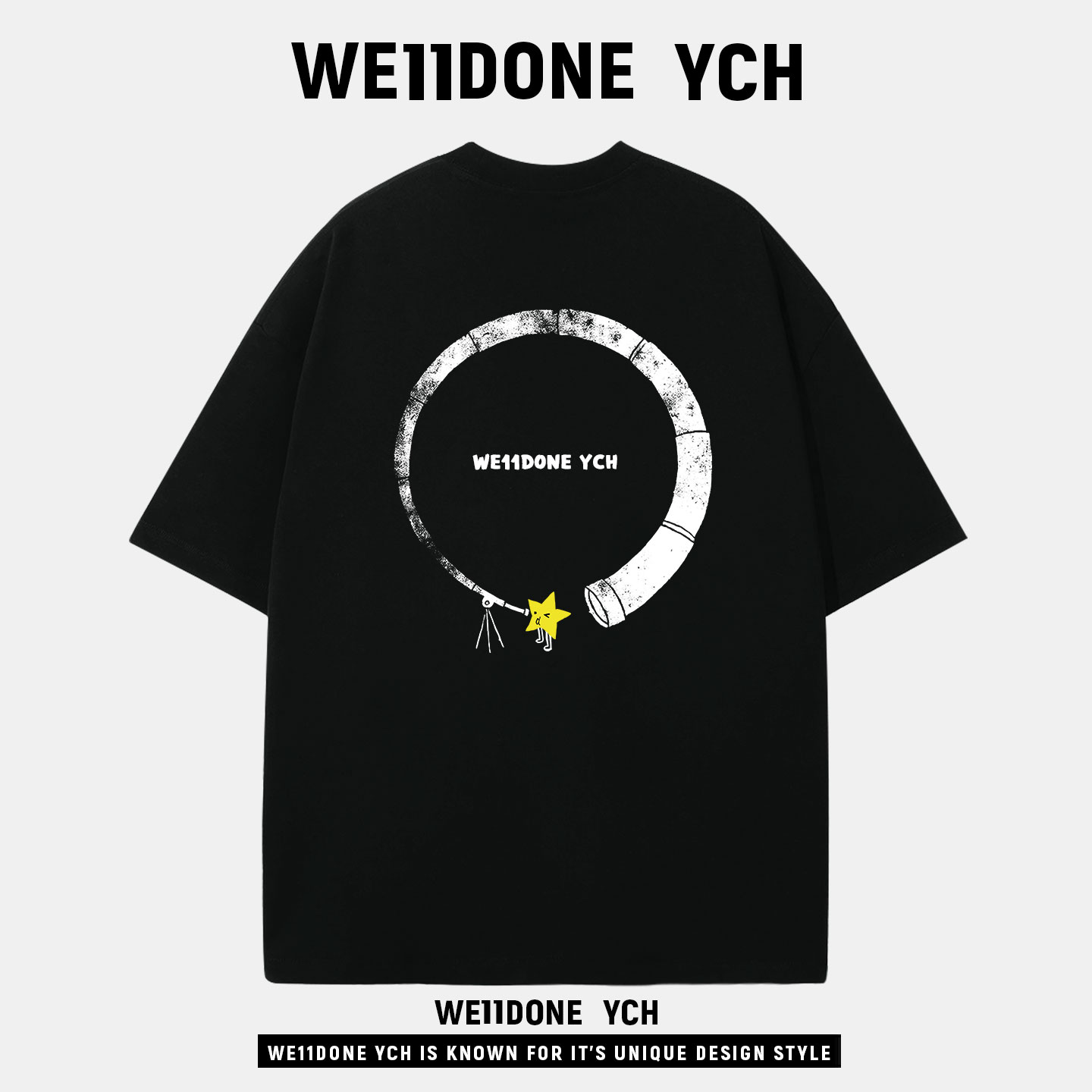 WEDONE YCH 美式潮短袖T恤男女情侣宽松圆领印花衣6春夏