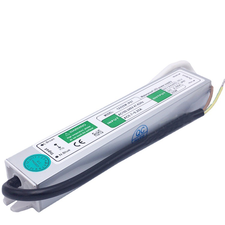 12V24V25W恒压开关防水电源 IP67高度防水 户外工程专用 安防监控