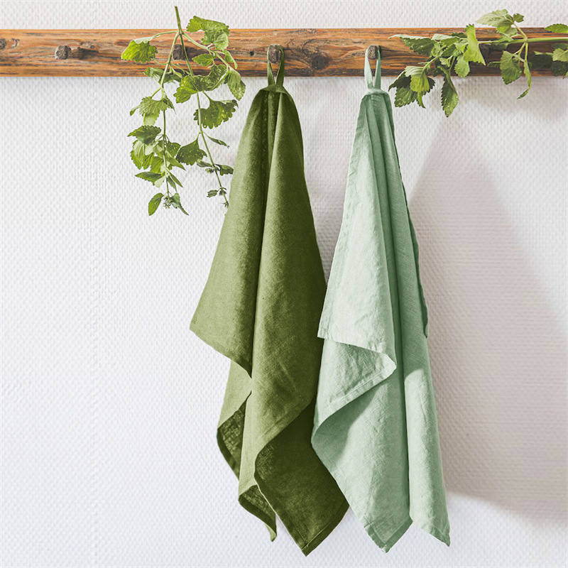 Linen Fabric Pure Color Kitchen Hand Towel Antibacterial Quick-Drying Hangable Napkin Rag 35X55Cm Single Piece C^ Linen Fabric Pure Color Kitchen Hand Towel Antibacterial Quick-Drying Hangable Napkin Rag 35X55Cm Single Piece C^