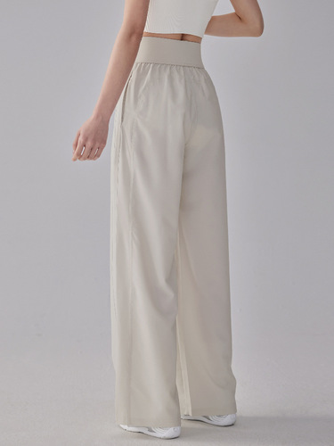 Sports pants, loose straight-leg running casual pants, breathable wide-leg yoga training fitness pants, high-waisted outer wear