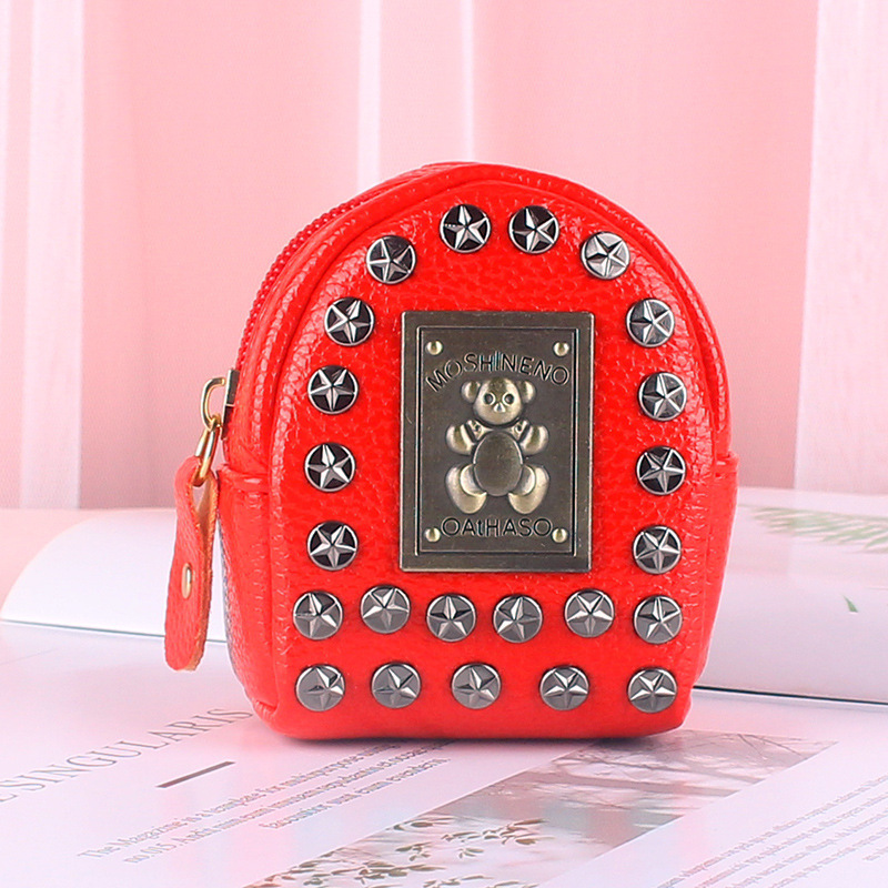 Estilo coreano chica corazón ins monedero de La Moneda estudiante de la escuela primaria creativa caso clave bolsa de la moneda portátil integrado bolsa de id