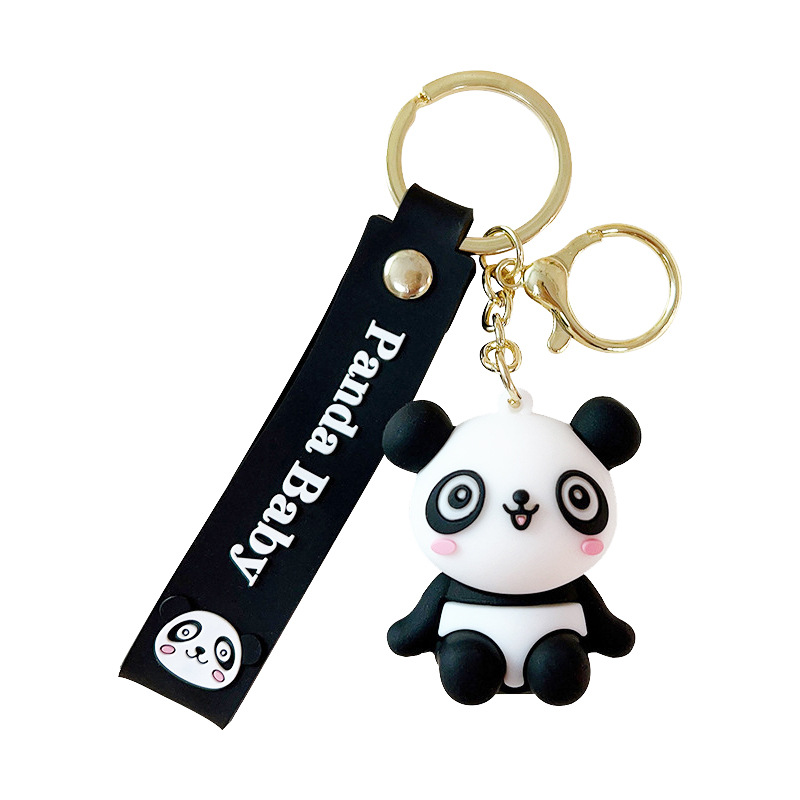 Portachiavi con ciondolo in peluche a forma di panda dei cartoni animati, per donne, 2024, nuovo, creativo e pratico, per zaino._voghion.com