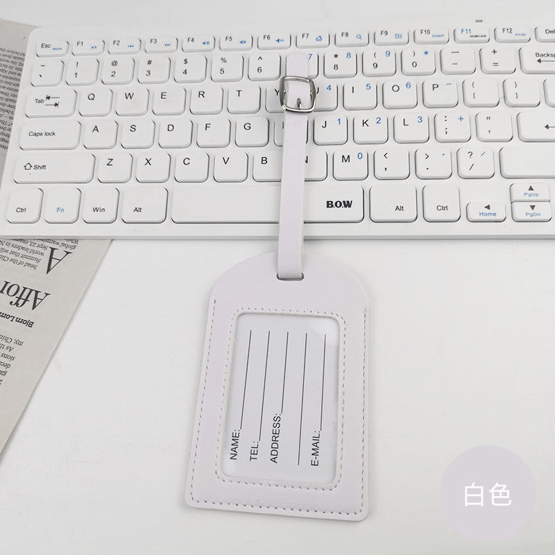 Transfronterizo spot multicolor, dos tipos de tapa plana, tarjeta de embarque de cuero gruesa con firma impresa en papel, tarjeta de equipaje pu