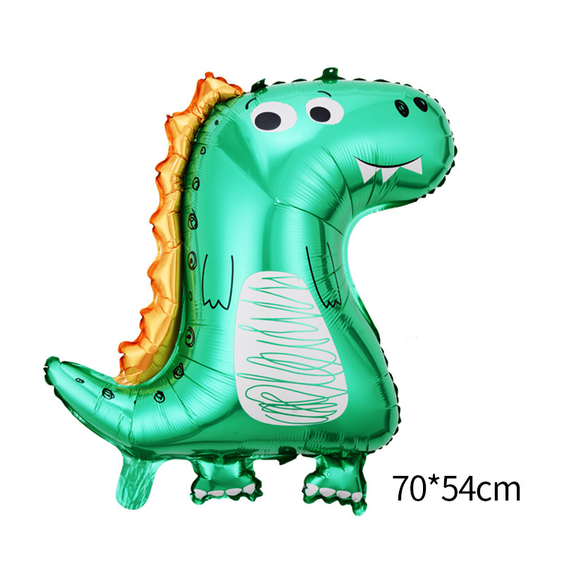Globos de aluminio con diseño de animales de dibujos animados con temática de dinosaurios para decoraciones de fiestas de cumpleaños infantiles image 24