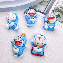 卡通A梦机器猫树脂配件diy奶油胶手机壳发夹头绳洞洞鞋花贴片装饰