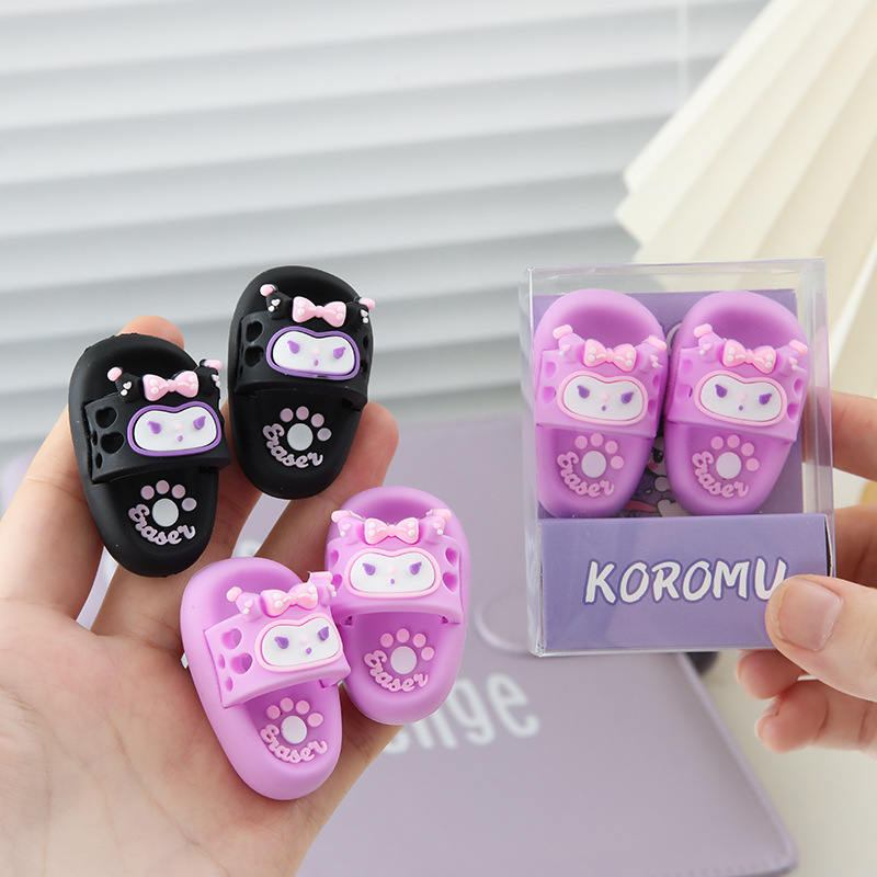 Caricatura zapatillas frescas borradoras de forma creativa lápiz para alterar y borrar artículos de papelería para estudiantes de primaria