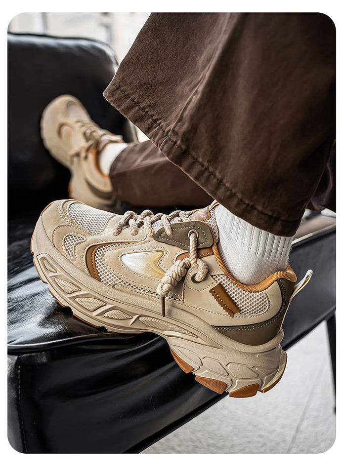 Giày sneaker dad shoes nam cỡ lớn, thân lưới thoáng khí, đế dày tăng chiều cao, gót 3–5 cm — D 71m Thẻ, D71 màu đen, D71 xám bạc chi tiết 24