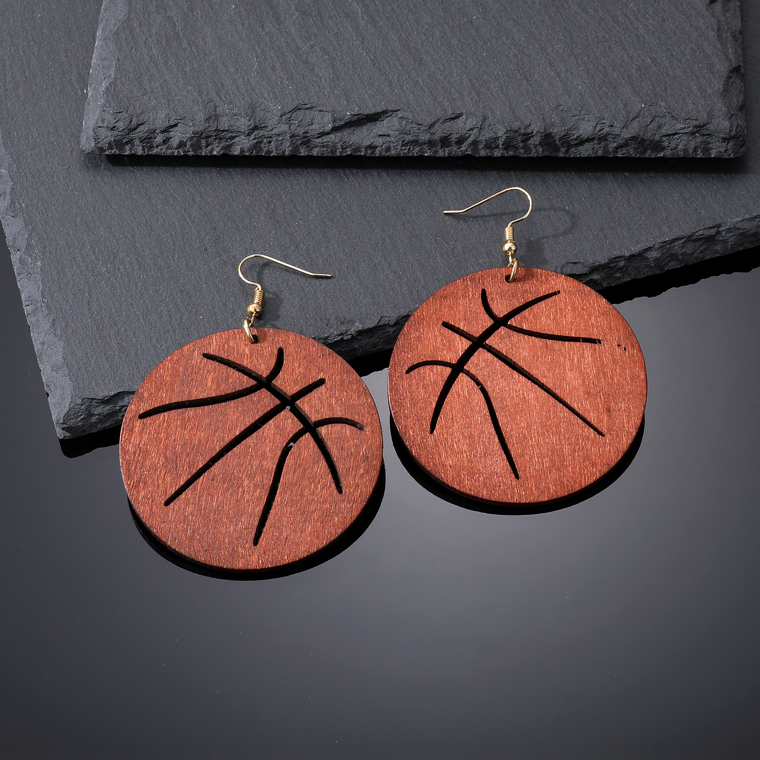 1 Pair Ins Style Geometric Handmade Wood Drop Earrings display picture 8
