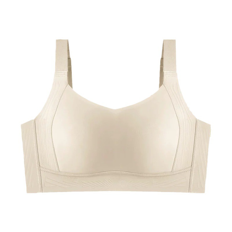 [Pechos grandes y pequeños] Estilo cómodo y delgado, sujetador de texto ajustable, anti-flacidez, sin anillo de acero, ropa interior sin costuras para mujer