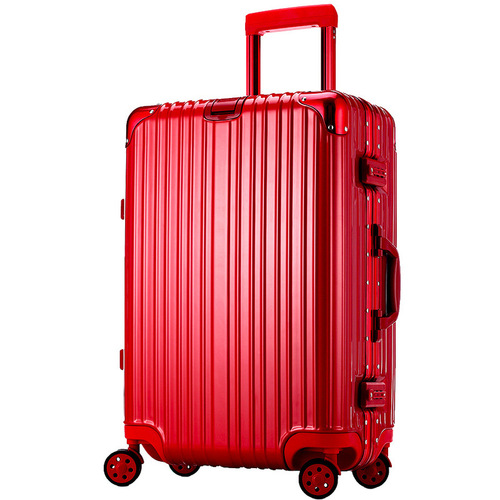 Rose Gold Aluminum Alloy Frame Aluminum Rod Luggage Anti-Impact Metal Large Corner 20/24/26/29 Inch Travel Case