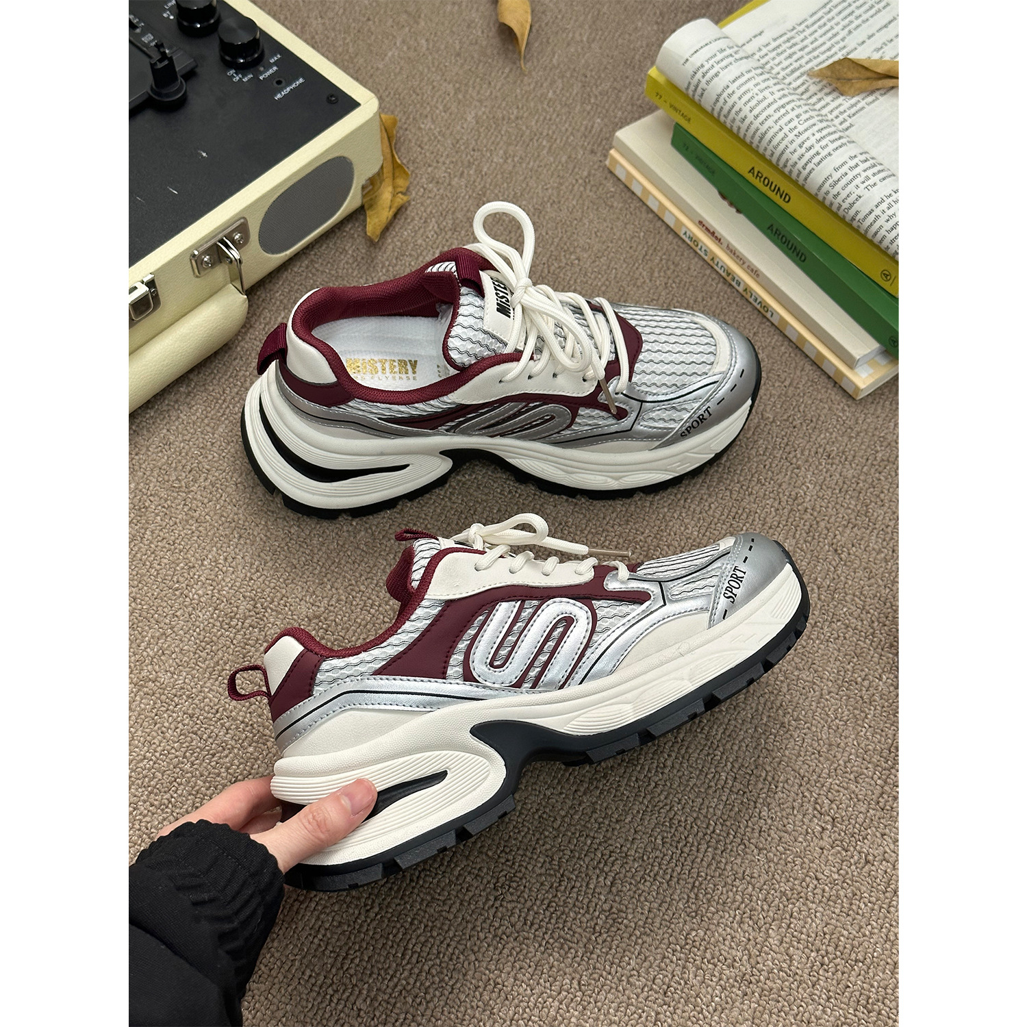 Yuanyi Shoes 2024 Spring New Thick Soled Dad Shoes Women's Versatile Sports Shoes MIS-1547_voghion.com